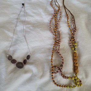 4 necklaces for $40**2 artisan necklaces (1 noonday paper bead)